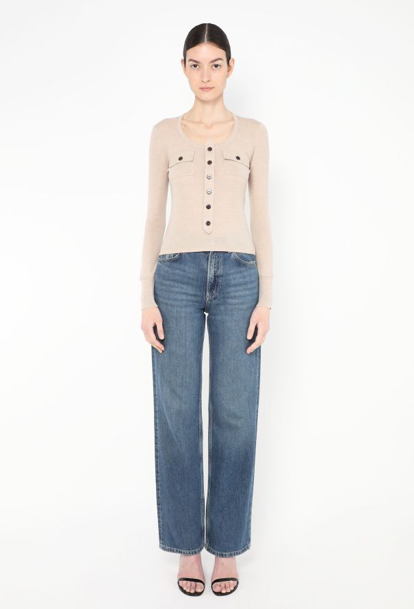 Balenciaga 2004 Ribbed Button Top - 2