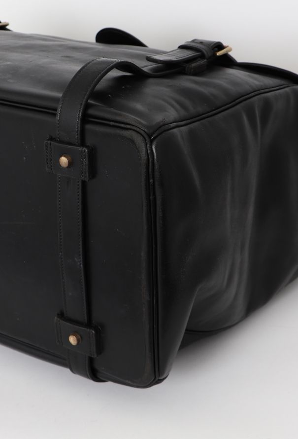 Hermès 1960s Black Calfskin Drag Travel Bag - 10 Hermès 1960s Black Calfskin Drag Travel Bag - 10