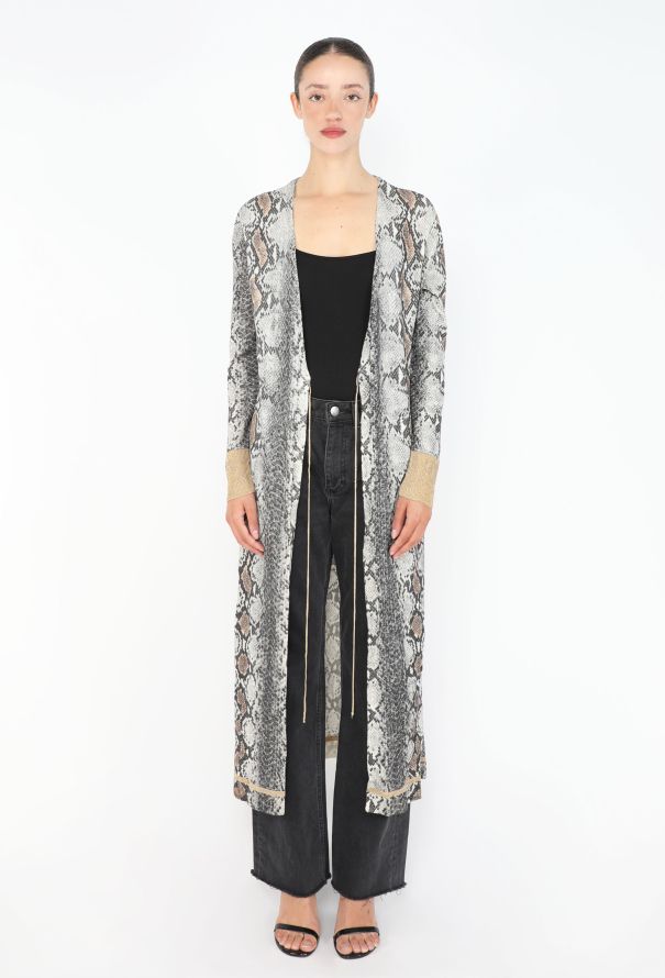 Roberto Cavalli Snake Print Jersey Kaftan - 6