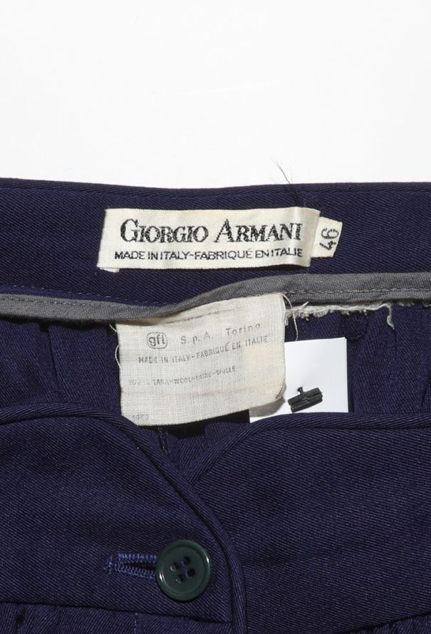Giorgio Armani Vintage Gathered Wool Culottes - 7