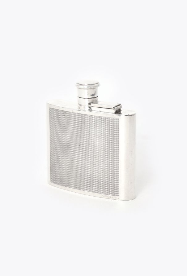 Hermès 1978 Grain de Poudre Silver Flask - 2 Hermès 1978 Grain de Poudre Silver Flask - 2