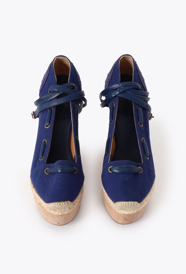 Hermès Strappy Wedged Sandals - 3