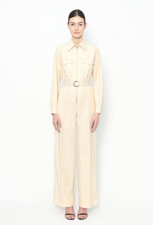 Saint Laurent RARE Late '60s Belted Safari Jumpsuit - 1