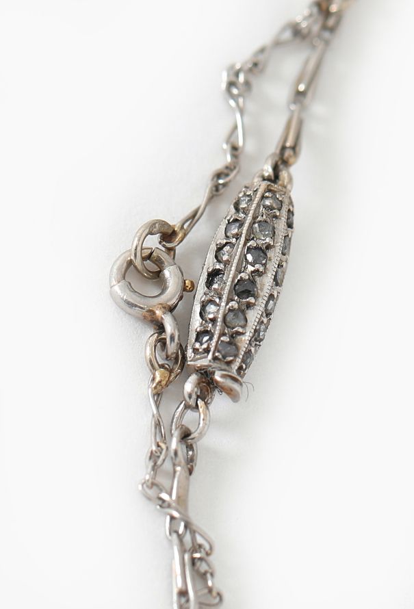 Vintage Fine Jewelry 1930s 18k White Gold & Pearl Necklace - 3 Vintage Fine Jewelry 1930s 18k White Gold & Pearl Necklace - 3