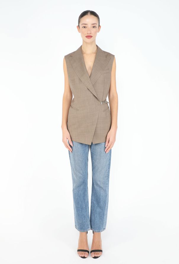 Hermès Notched Wrap Vest - 3