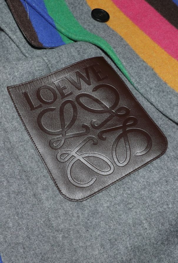 Loewe 2016 Striped Wool Coat - 9