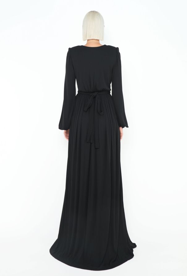 Saint Laurent '70s Plunging Jersey Gown - 4 Saint Laurent '70s Plunging Jersey Gown - 4