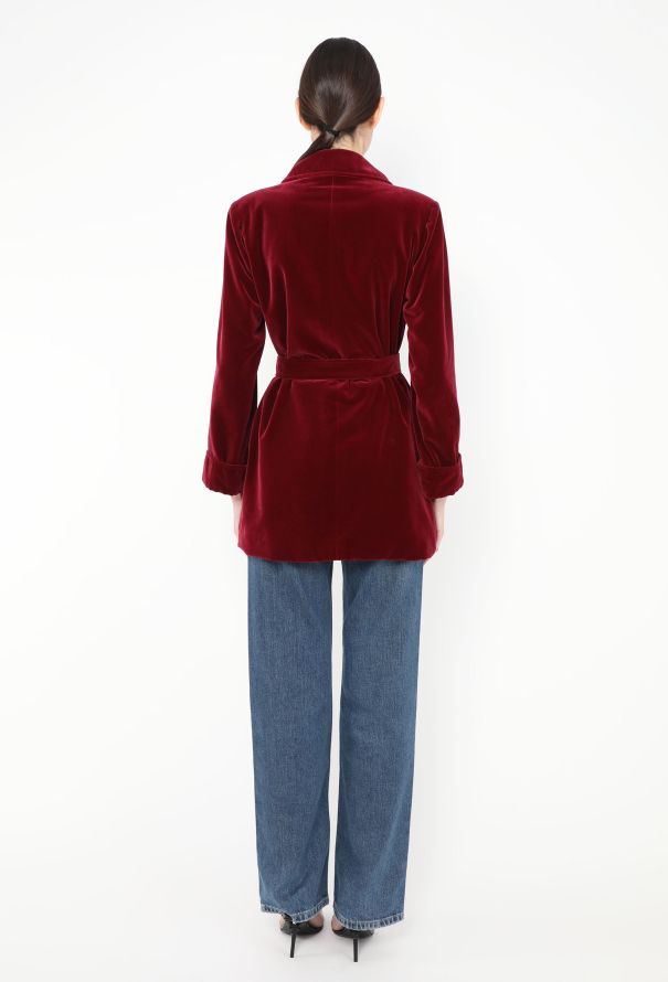 Saint Laurent Late '60s Belted Velvet Jacket - 7