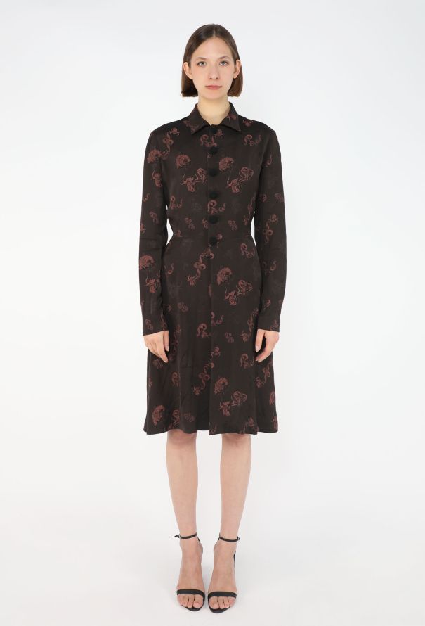 Jean Paul Gaultier 'Grand Voyage' Dragon Jacquard Dress, 1994 - 3