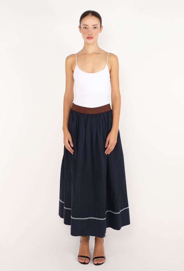 Marni Flared Cotton Belted Skirt - 4