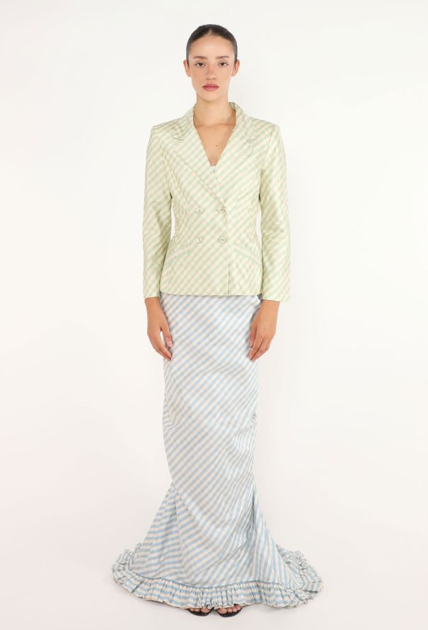 Oscar De La Renta Fluted Taffeta Skirt Ensemble, 2001 - 4