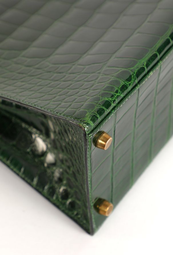 Hermès Vert Émeraude Alligator Kelly Sellier 28, 1992 - 13
