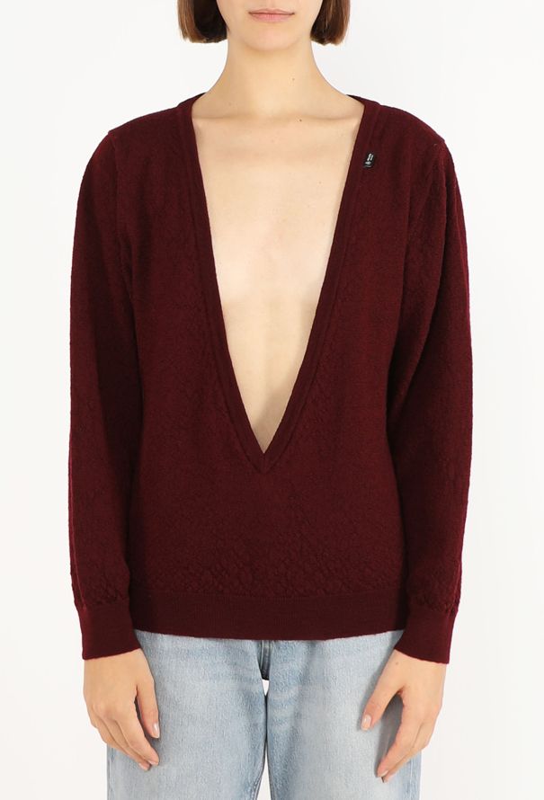 Prada Plunging Knit Sweater, S/S 2026 - 1