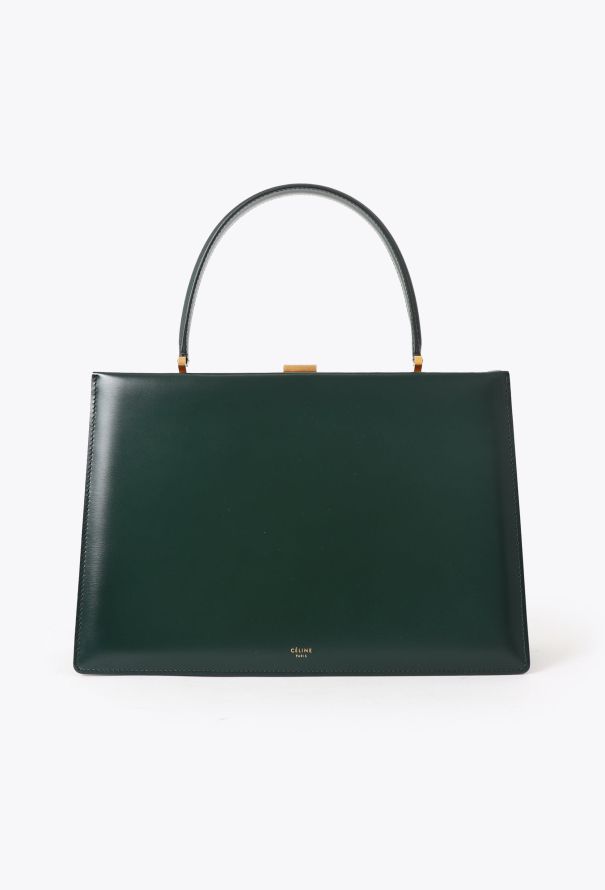 Céline S/S 2017  Medium Dark Green Clasp Bag - 1