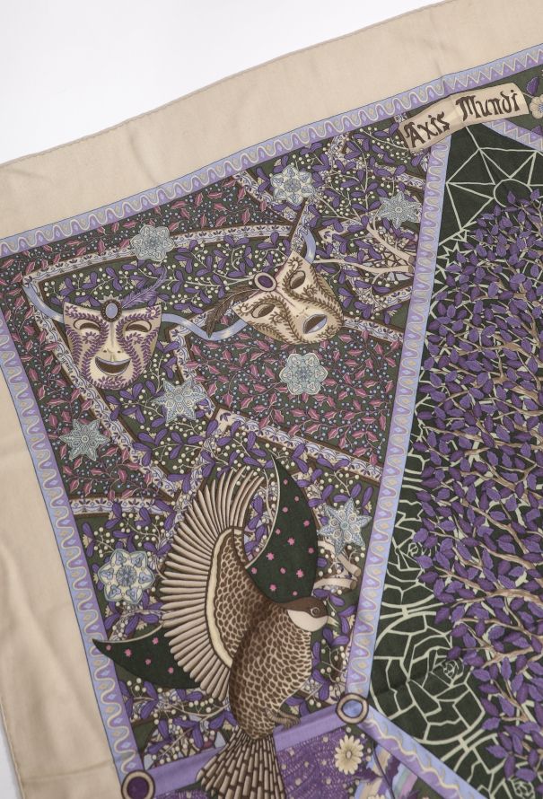 Hermès 'Axis Mundi' Cashmere Grand Carré 140cm - 5