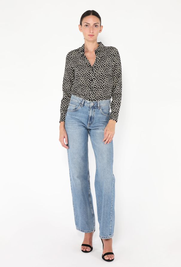 Saint Laurent 2021 Silk Polka Dot Blouse - 2