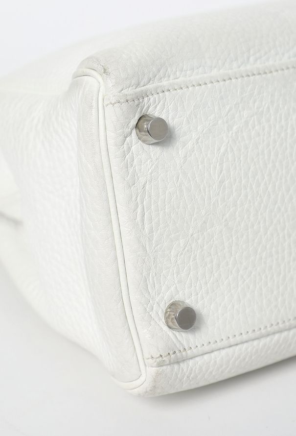 Hermès Blanc Taurillon Clémence Kelly Retourné 32 - 10