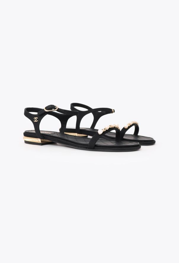 Chanel 2024 Embellished Chainlink Sandals - 3