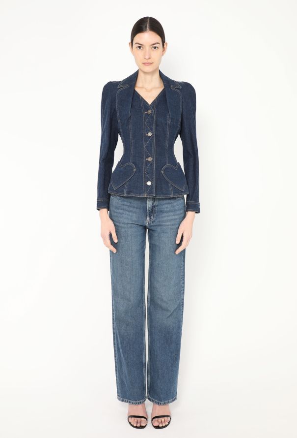 Dior 2005 Embroidered Denim Bar Jacket - 3