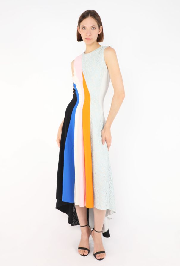 Dior Colorblock Lace Panel Dress, Resort 2014 - 3