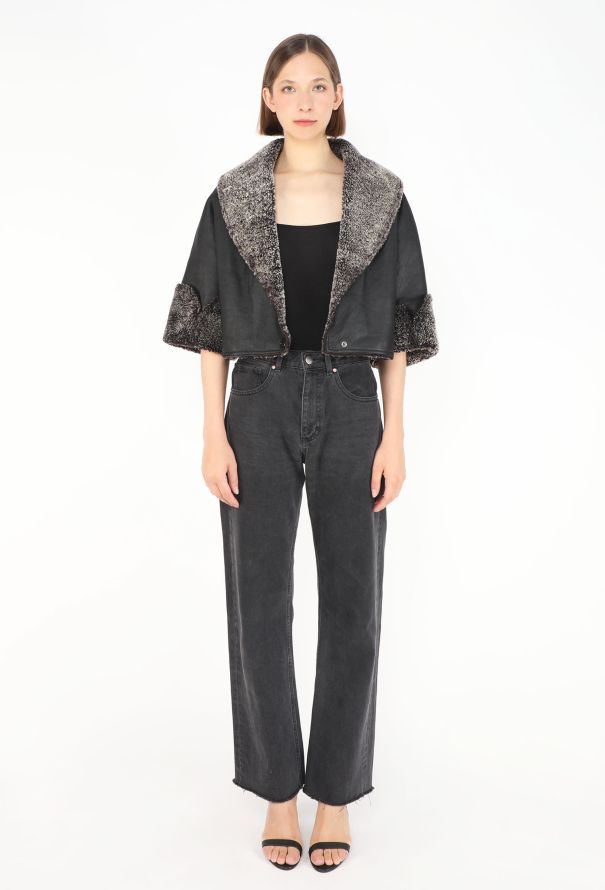 Alaïa Shearling-Lined Bolero Jacket - 5