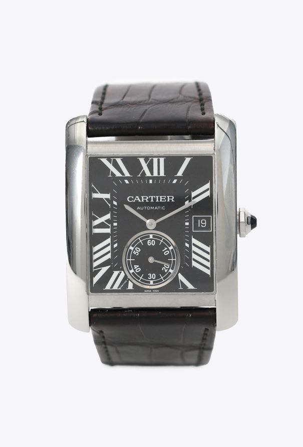 Cartier Grey Steel Tank MC Automatic Watch - 1
