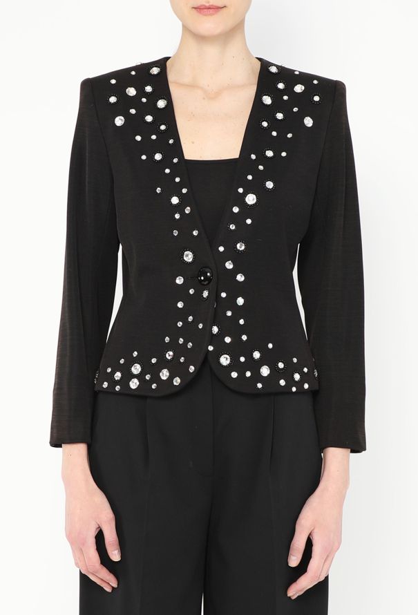 Saint Laurent S/S 1986 Embellished Tailored Blazer - 1