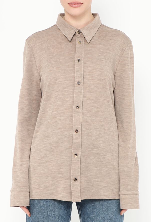 Bottega Veneta 2021 Heathered Jersey Shirt - 1