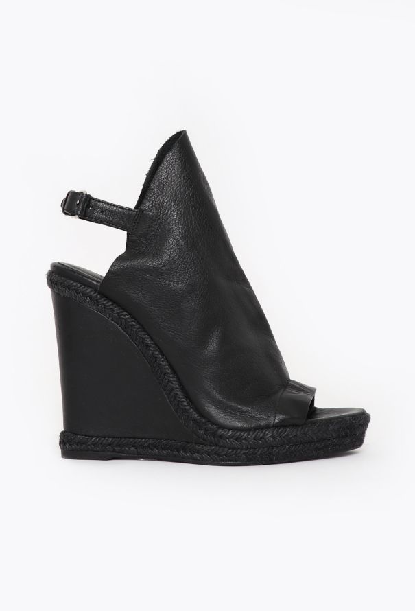 Balenciaga Resort 2010 Leather Wedge Espadrilles - 1