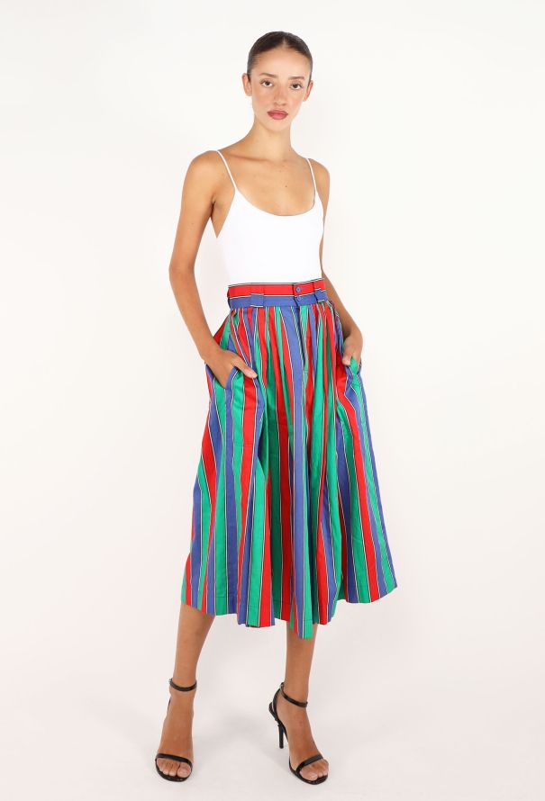 Saint Laurent Vintage Striped Bayadere Skirt - 3