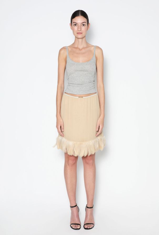 Gucci Iconic Tom Ford S/S 1999 Feather Skirt - 1