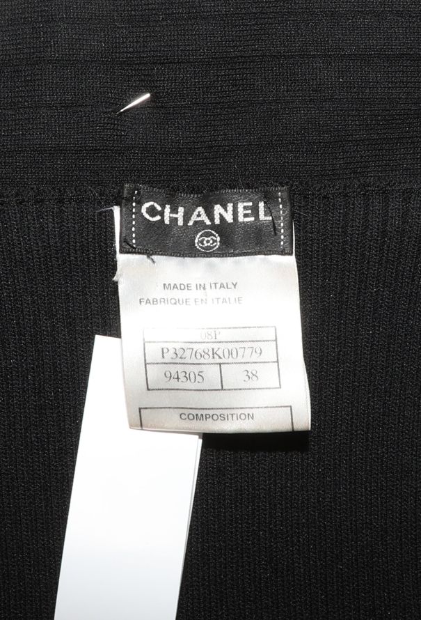 Chanel 2008 Off-Shoulder Strass Brooch Dress - 6