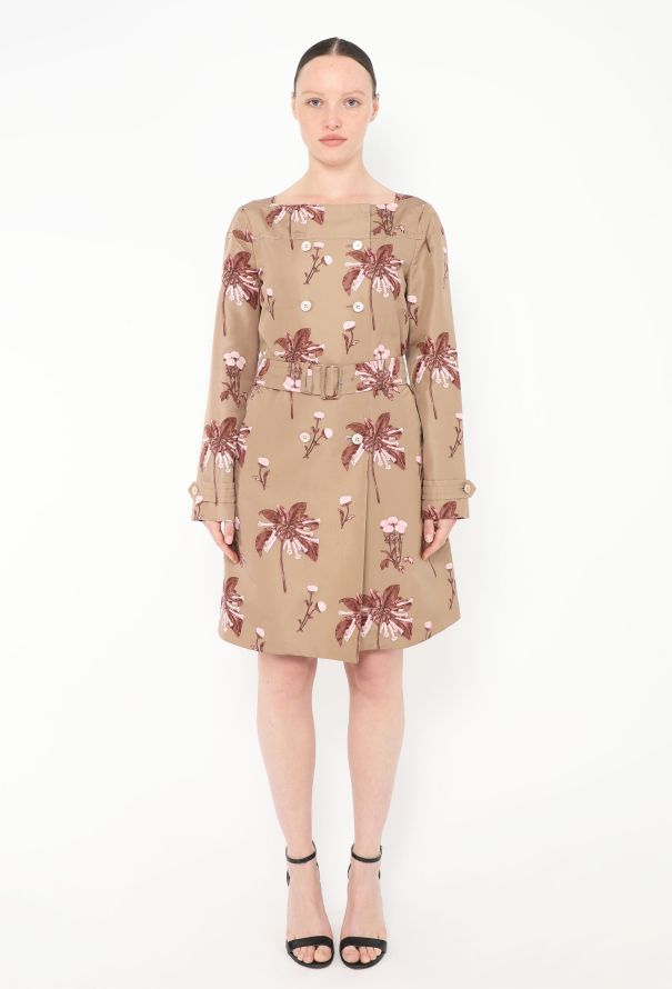 Prada Resort 2008 Belted Floral Dress - 1