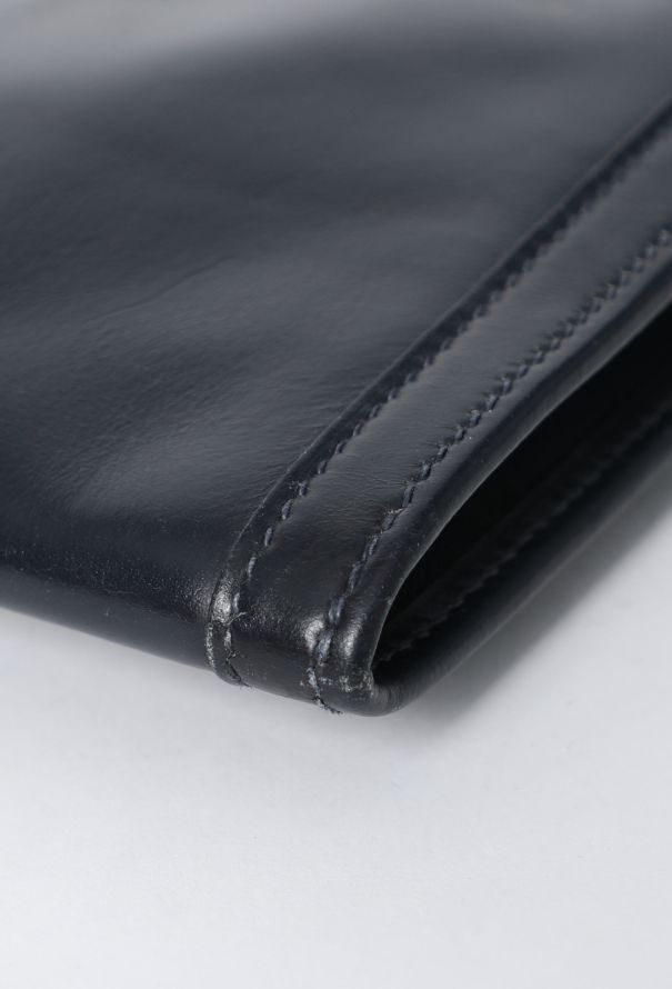 Hermès Vintage Navy Box Jige Clutch - 8