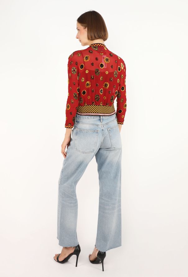 Jean Paul Gaultier Embroidered Chiffon Top, 2001 - 5