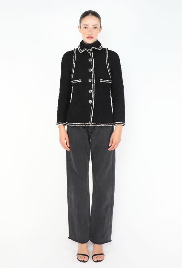 Chanel Metallic Trim 'CC' Tweed Jacket - 2