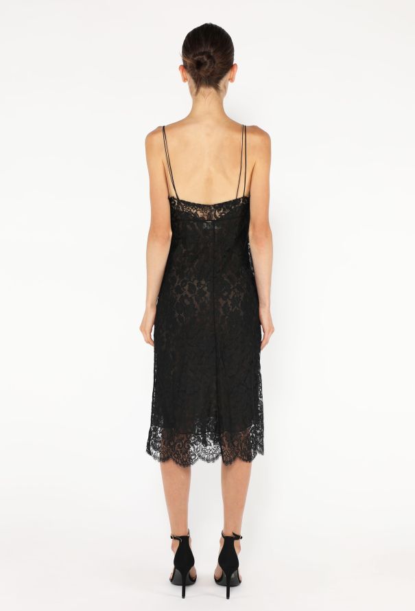 Calvin Klein 1995 Chantilly Lace Slip Dress - 4