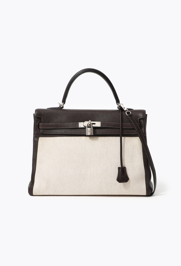 Hermès Clémence & Toile H Kelly Retourné 35 - 1