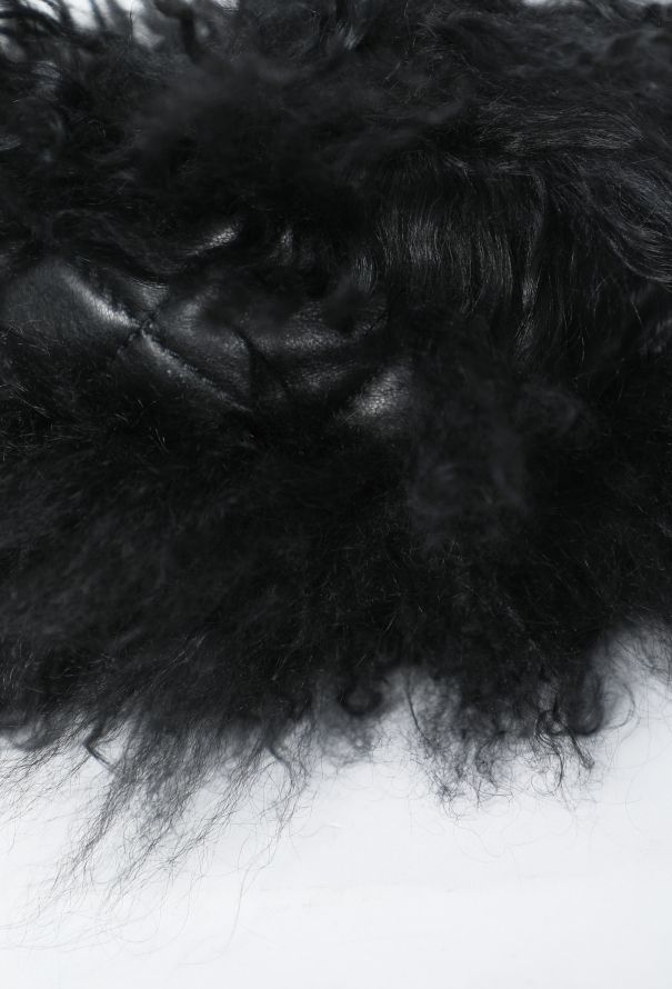 Chanel RARE 2008 Black Mongolian Shearling Tibet Flap Bag - 13