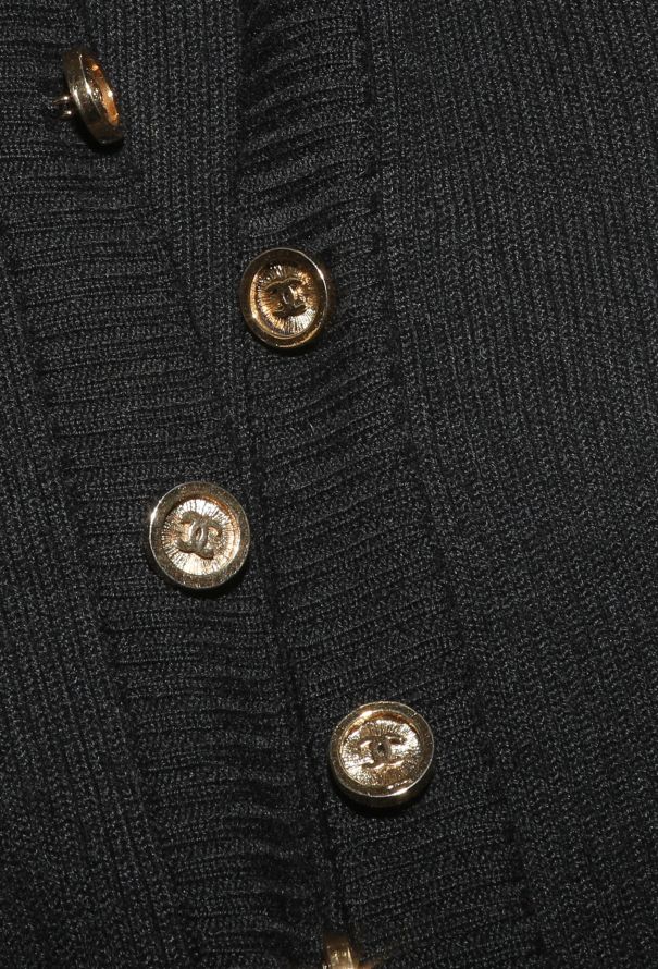 Chanel ICONIC F/W 1994 Ribbed 'CC' Button Jumpsuit - 9