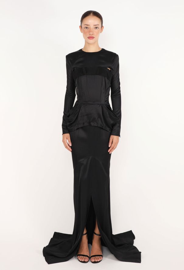 Tom Ford Draped Corset Peplum Gown, 2022 - 2