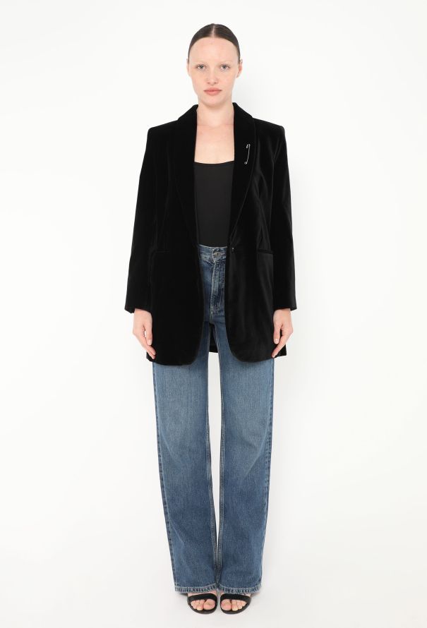 The Row 2022 Jerry Velvet Brooch Jacket - 3 The Row 2022 Jerry Velvet Brooch Jacket - 3