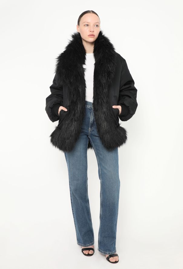 Saint Laurent F/W 2022 Fur Trim Bomber Jacket - 1