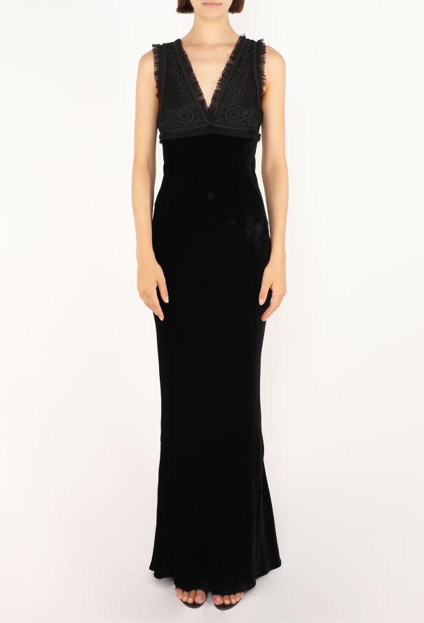 Jean Paul Gaultier Embroidered Velvet Gown, Late 1990s - 2