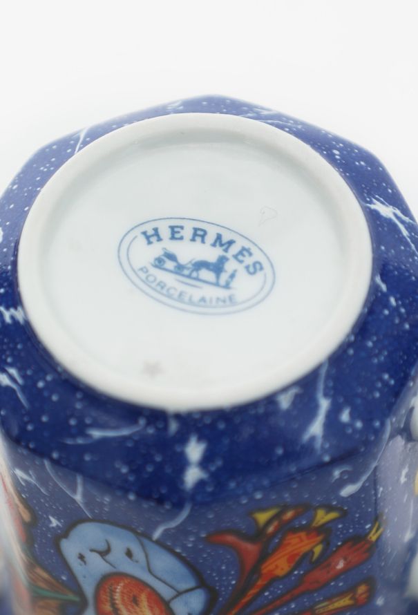 Hermès '80s 'Pierres d'Orient et d'Occident' Porcelain Espresso Set - 7