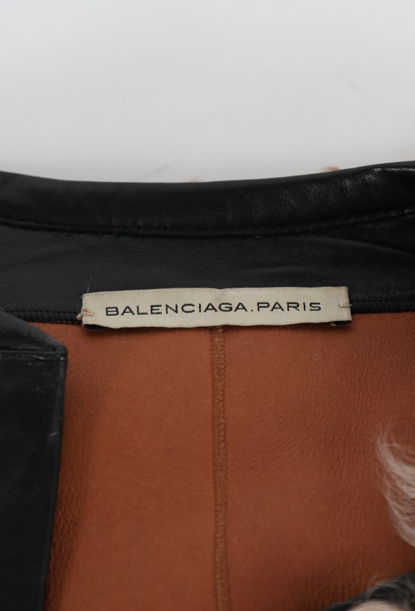 Balenciaga Shearling Leather Trim Coat - 7