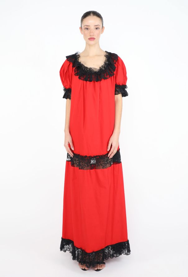 Saint Laurent STUNNING 1977 Chantilly Lace Gitane Dress - 1