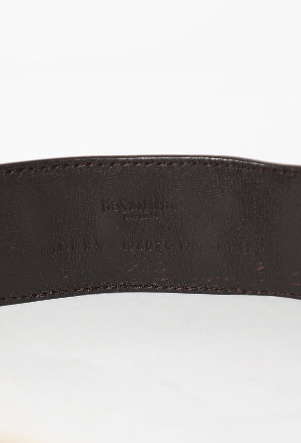 Saint Laurent Tom Ford '90s Logo Embossed Belt - 5