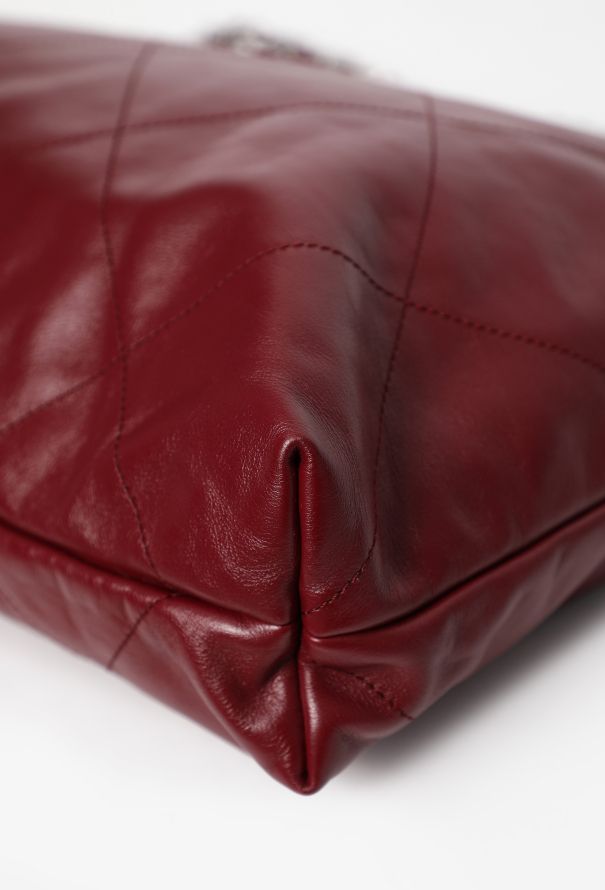 Chanel Burgundy 22 Large Quilted Hobo Bag - 9