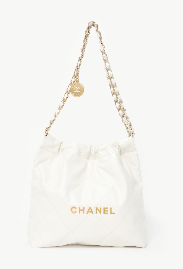 Chanel S/S 2022 White 22 Hobo Bag - 1